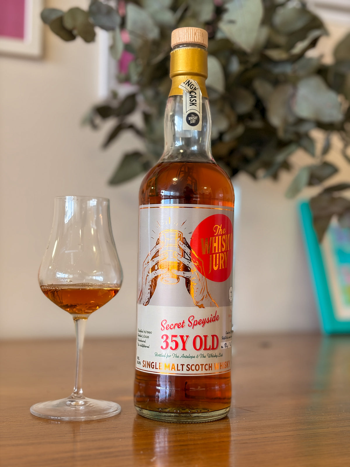 The Whisky Jury 1990 Speyside 35 Year Old Single Cask For TWL & Antelope Single Malt Scotch Whisky