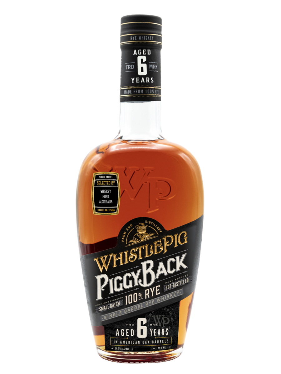 WhistlePig PiggyBack WHA Single Barrel 6 Year Old Pot Still Rye Whiskey
