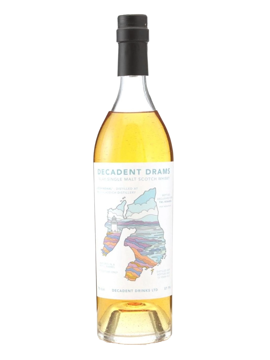 Decadent Drams 2009 Lochindaal 15 Year Old Bourbon Barrel TWL Rewards "Peat Monster No. 3" Single Cask Single Malt Scotch Whisky