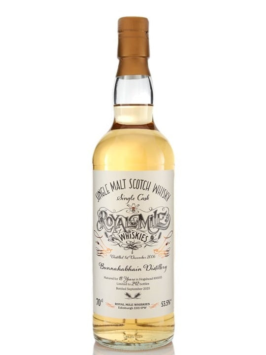 Royal Mile Whiskies 2008 Bunnahabhain (Moine) 18 Year Old Hogshead Single Cask Single Malt Scotch Whisky