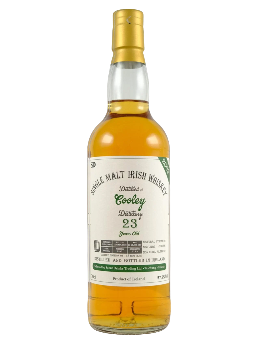 Scout Drinks 2002 Cooley 23 Year Old Hogshead Single Cask Single Malt Irish Whiskey
