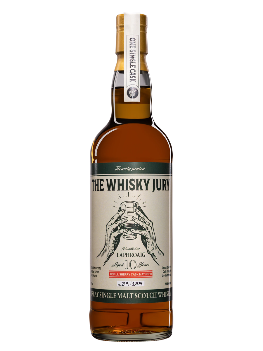 The Whisky Jury 2015 Laphroaig 10 Year Old Refill Sherry Hogshead Single Cask Single Malt Scotch Whisky