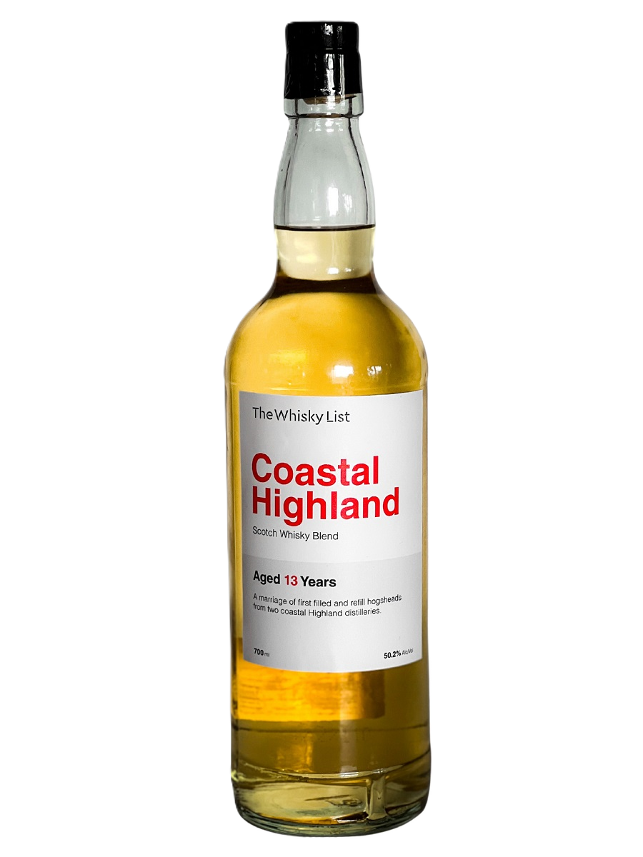 The Whisky List Coastal Highland 13 Year Old Blended Malt Scotch Whisky