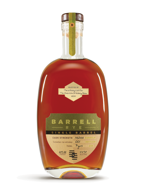 Barrell Craft Spirits 7 Year Old Virtual USA Whisky Show Exclusive Single Barrel Rye Whiskey