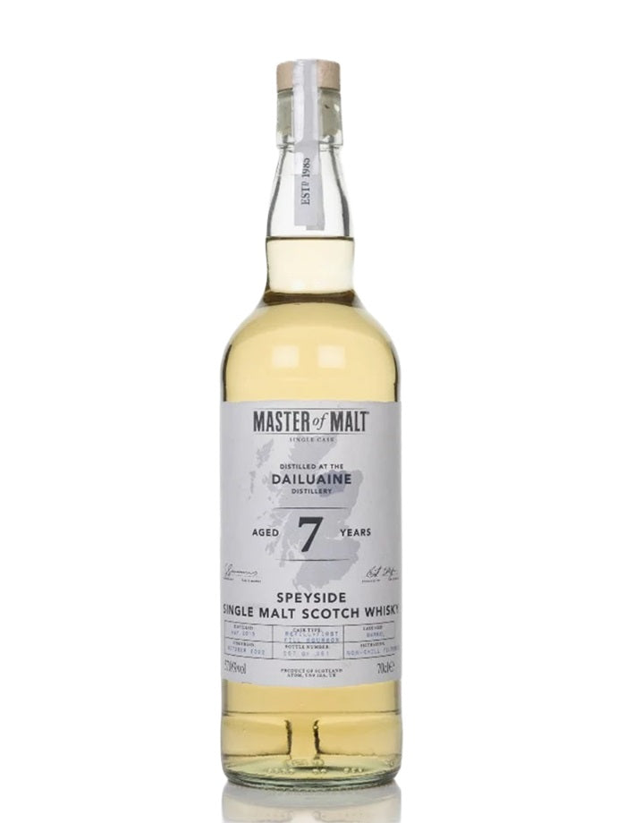 Master of Malt 2015 Dailuaine 7 Year Old Bourbon Barrel Single Cask Single Malt Scotch Whisky