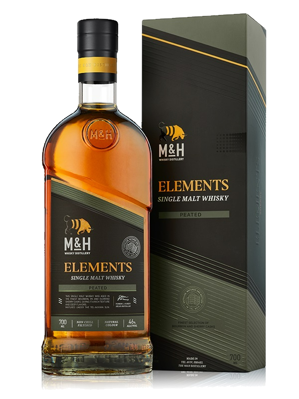 M&H Elements Peated Israeli Single Malt Whisky