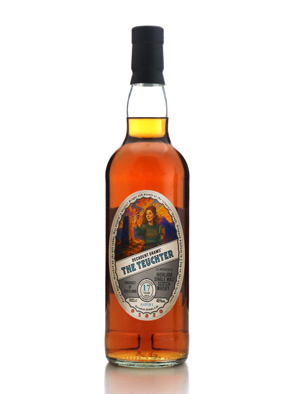 Decadent Drams 2008 The Teuchter 17 Year Old PX Sherry Hogshead Single Malt Scotch Whisky