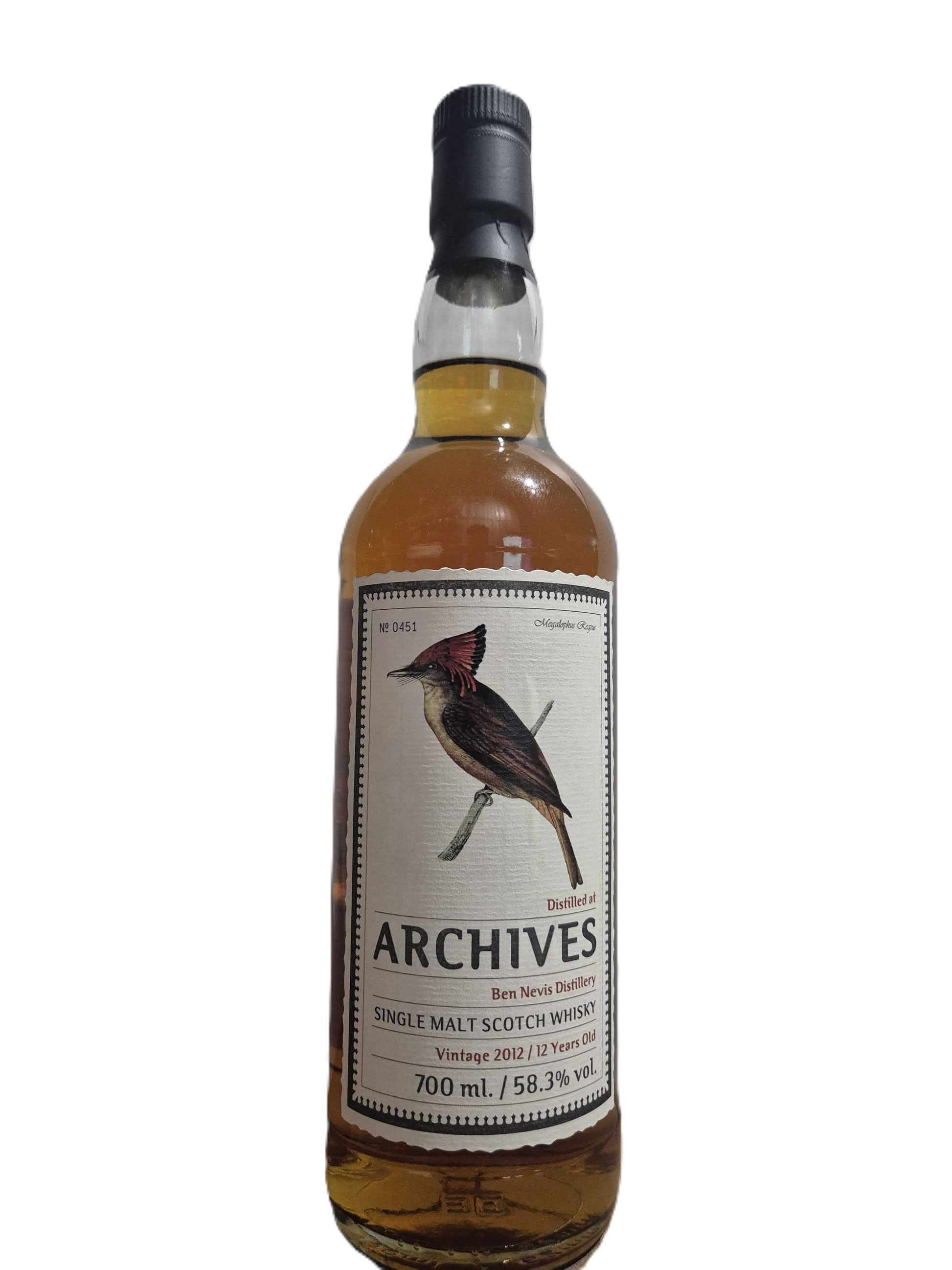 Archives 2012 Ben Nevis 12 Year Old No.0451 Single Malt Scotch Whisky