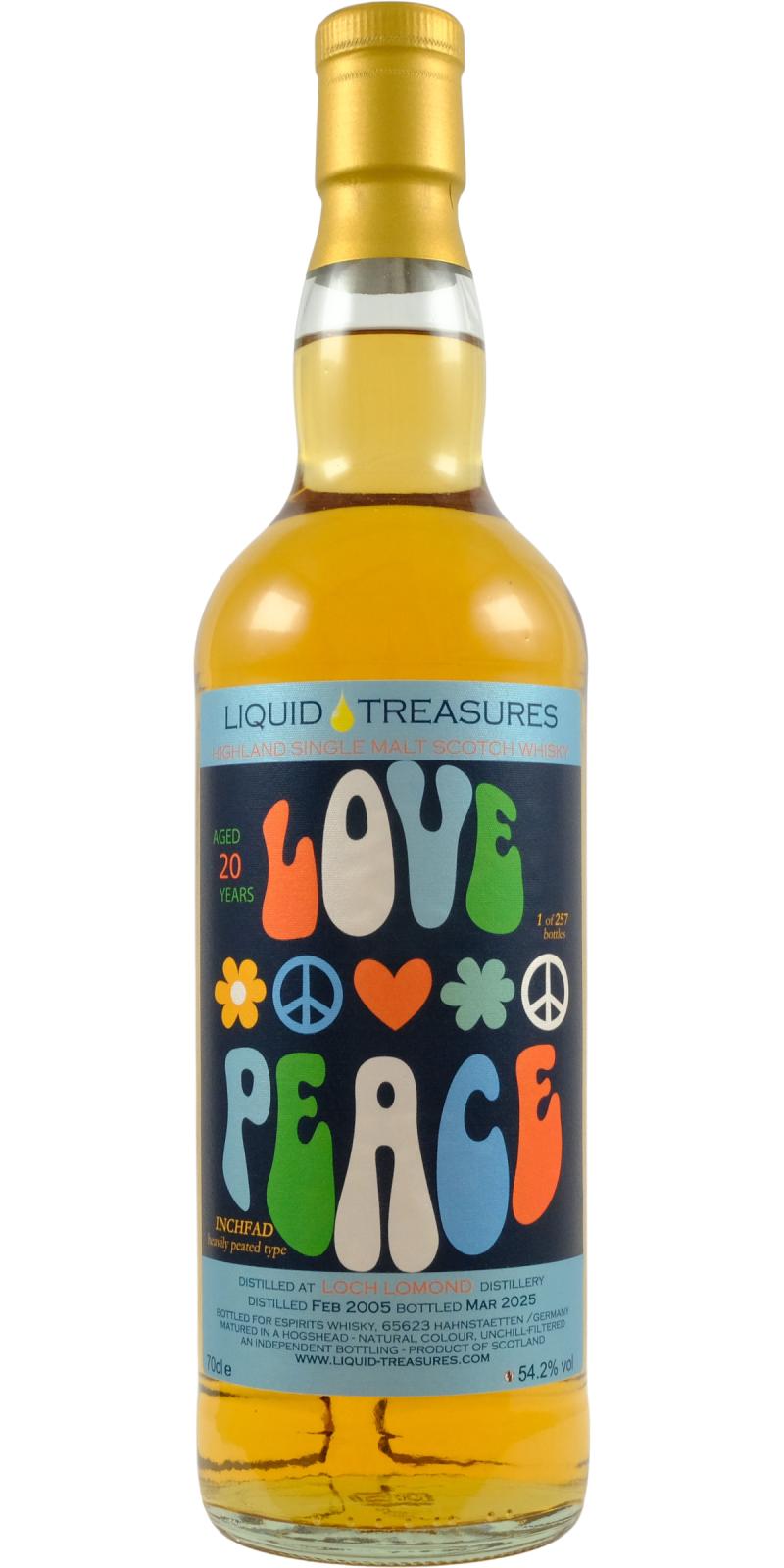 Liquid Treasures 2005 Inchfad (Loch Lomond) 20 Year Old Single Malt Scotch Whisky