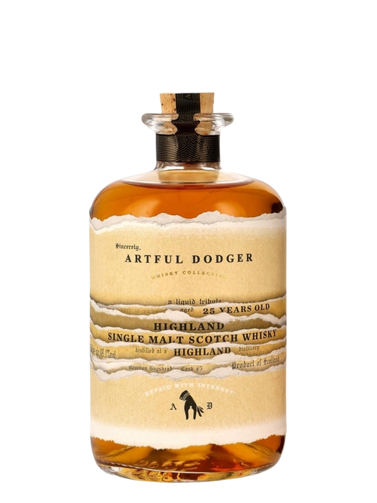 Artful Dodger 1996 Highland (Clynelish) 25 Year Old Bourbon Hogshead Single Cask Single Malt Scotch Whisky (500ml)