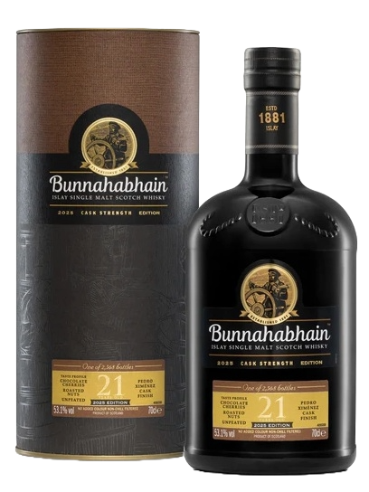 Bunnahabhain 21 Year Old Cask Strength 2025 Release Single Malt Scotch Whisky