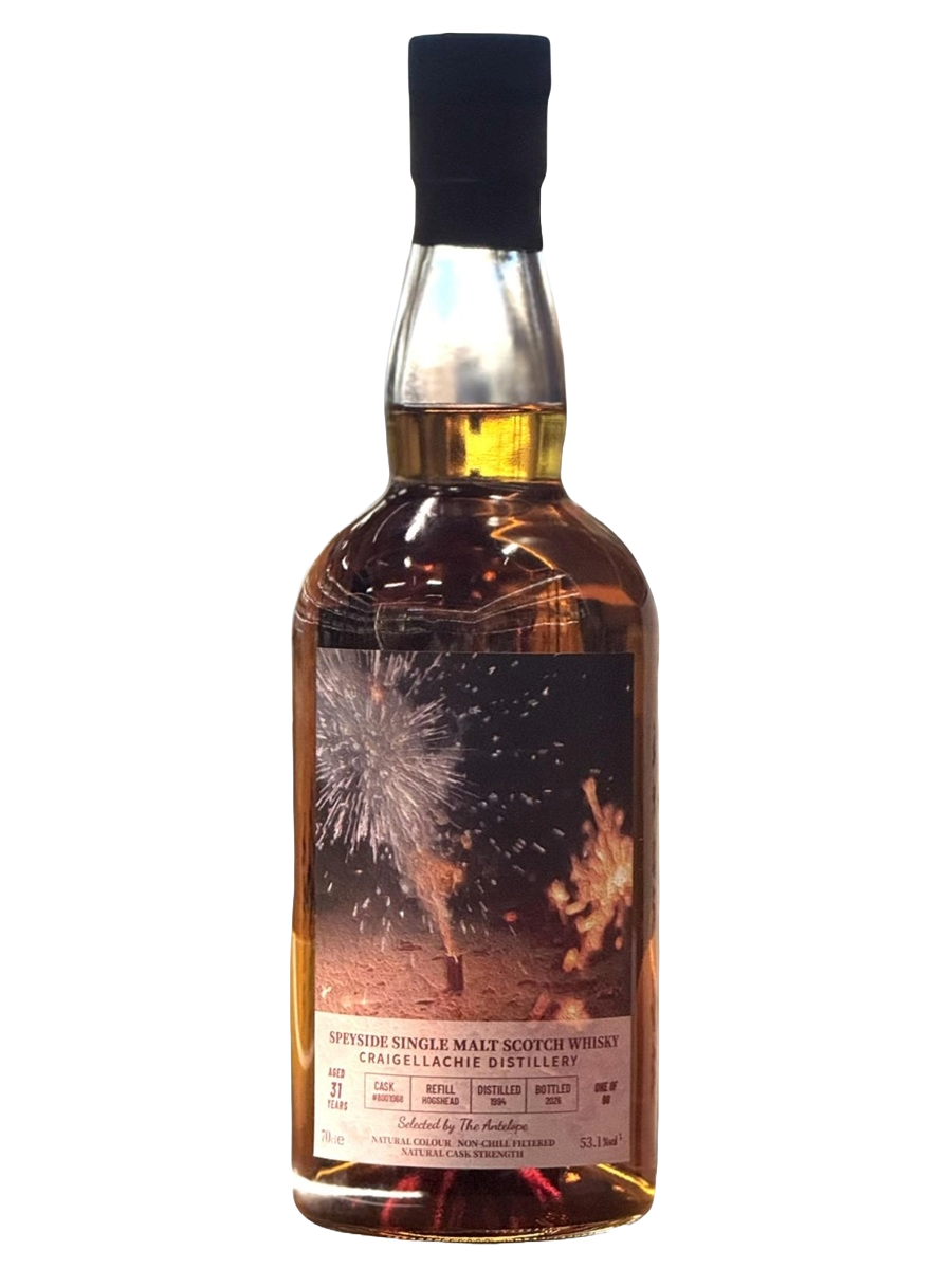 Antelope 1994 Craigellachie 31 Year Old Refill Hogshead Single Cask Single Malt Scotch Whisky