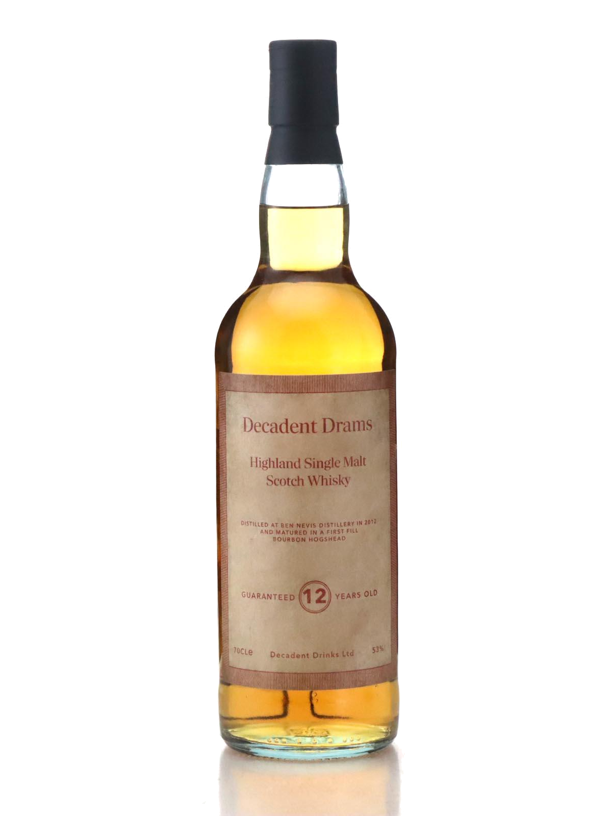 Decadent Drams 2012 Ben Nevis 12 Year Old 1st Fill Bourbon Hogshead Single Cask Single Malt Scotch Whisky