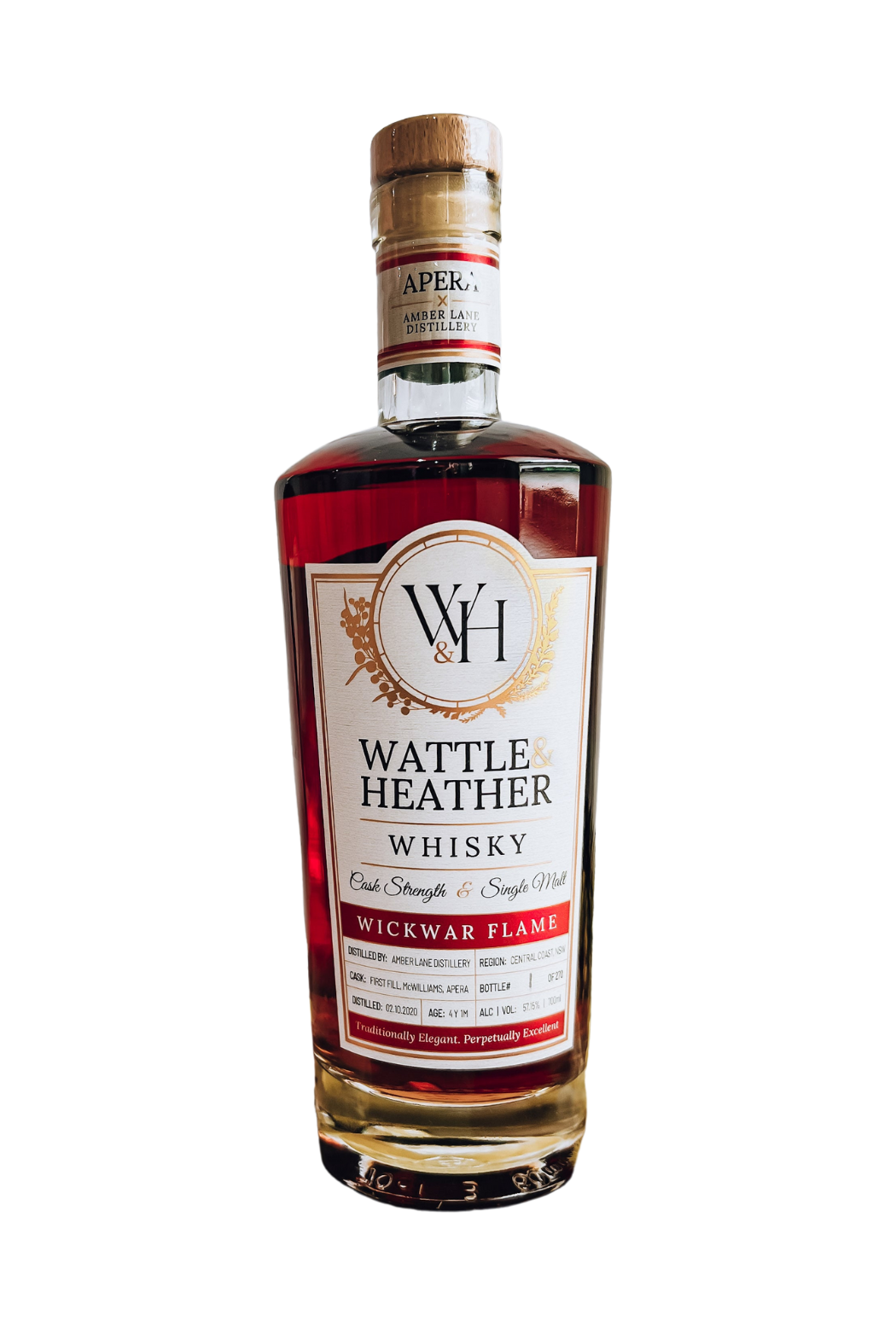 Wattle & Heather Wickwar Flame Cask Strength Australian Single Malt Whisky