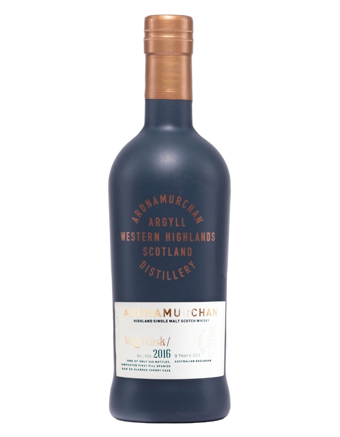 Ardnamurchan 2016 Unpeated 1st Fill Oloroso Sherry Hogshead 9 Year Old Australian Exclusive Single Cask #456 Single Malt Scotch Whisky