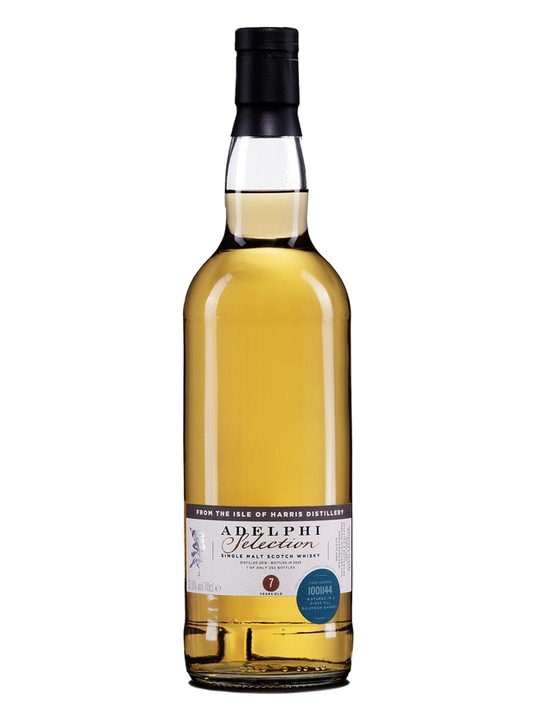 Adelphi 2018 Isle of Harris 7 Year Old 1st Fill American Oak Bourbon Single Cask #1001144 Single Malt Scotch Whisky
