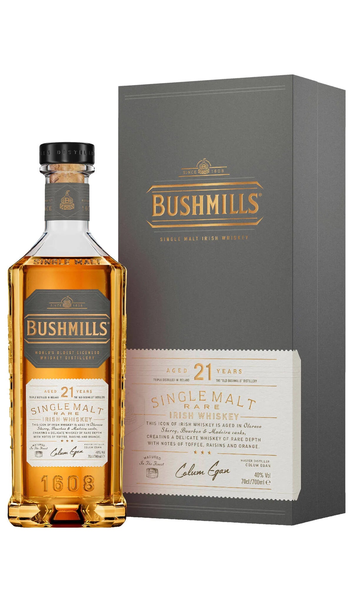 Bushmills 21 Year Old Irish Single Malt Whiskey