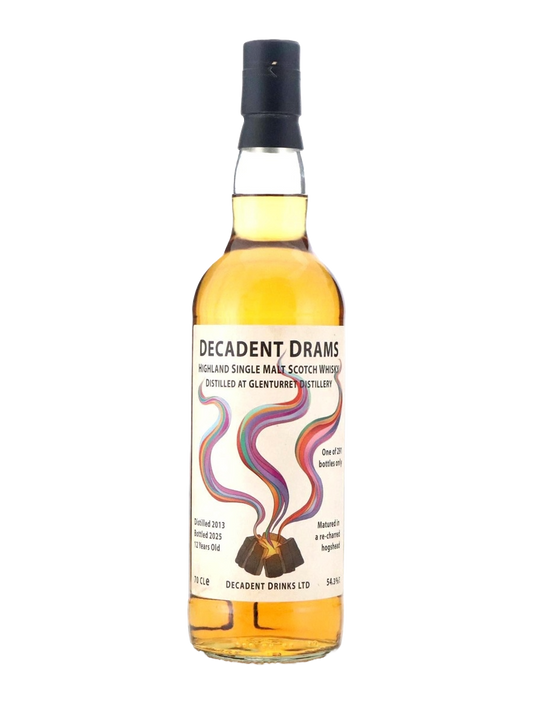 Decadent Drams 2013 Glenturret 12 Year Old Re-charred Hogshead Single Cask Single Malt Scotch Whisky