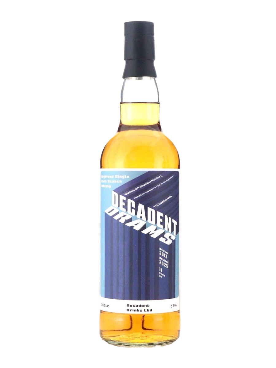 Decadent Drams 2013 Tullibardine 11 Year Old 2nd Fill Sherry Hogshead Single Cask Single Malt Scotch Whisky