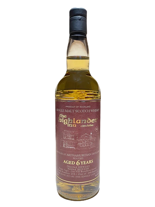 Highlander Inn Chichibu 2019 Ardnamurchan (Peated) 6 Year Old 1st Fill Bourbon Barrel Single Cask Single Malt Scotch Whisky