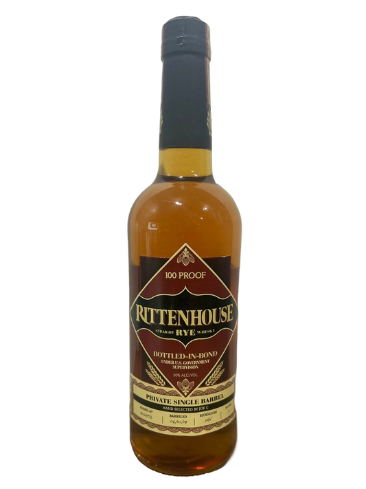 Rittenhouse Joe C. 5 Year Old Single Barrel Bottled In Bond Straight Rye Whiskey