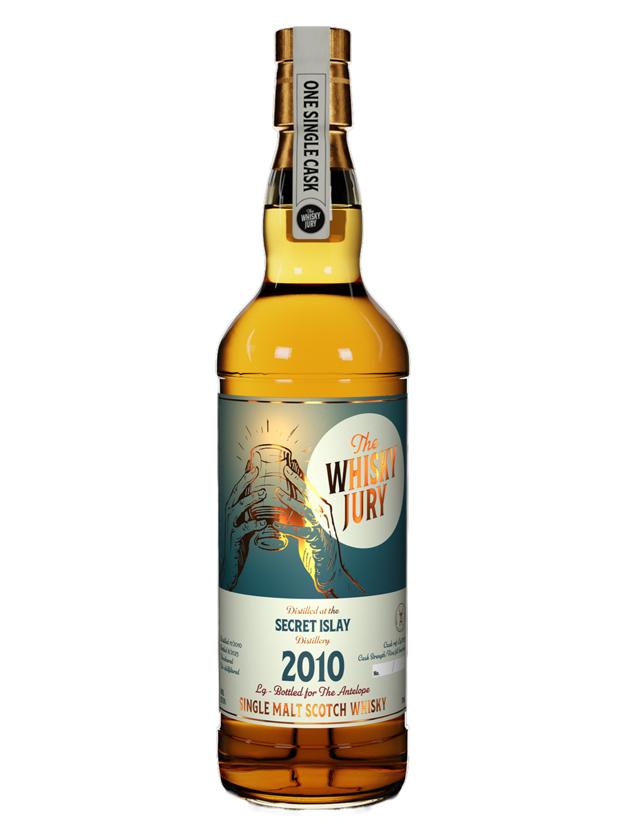 The Whisky Jury For The Antelope 2010 Secret Islay (Lg) 14 Year Old 1st Fill Bourbon Barrel Single Cask Single Malt Scotch Whisky [PRE-ORDER]