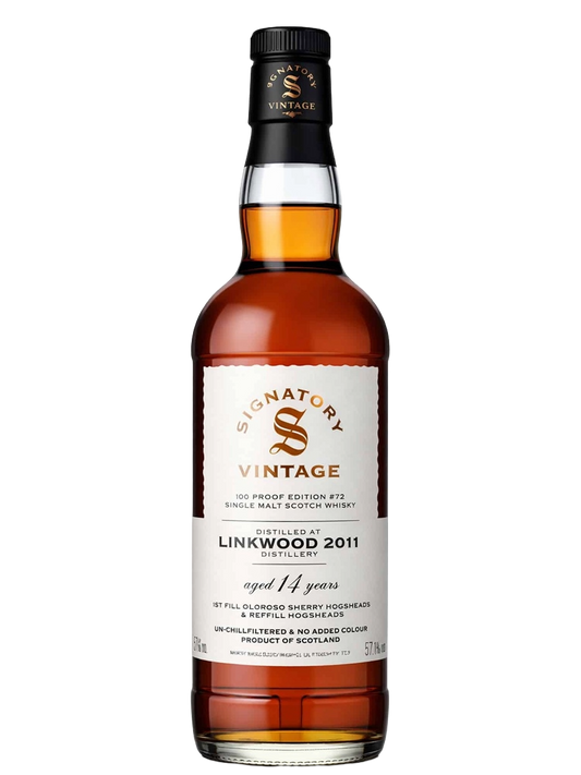 Signatory Vintage 100 Proof Ed. 72 2011 Linkwood 14 Year Old Single Malt Scotch Whisky