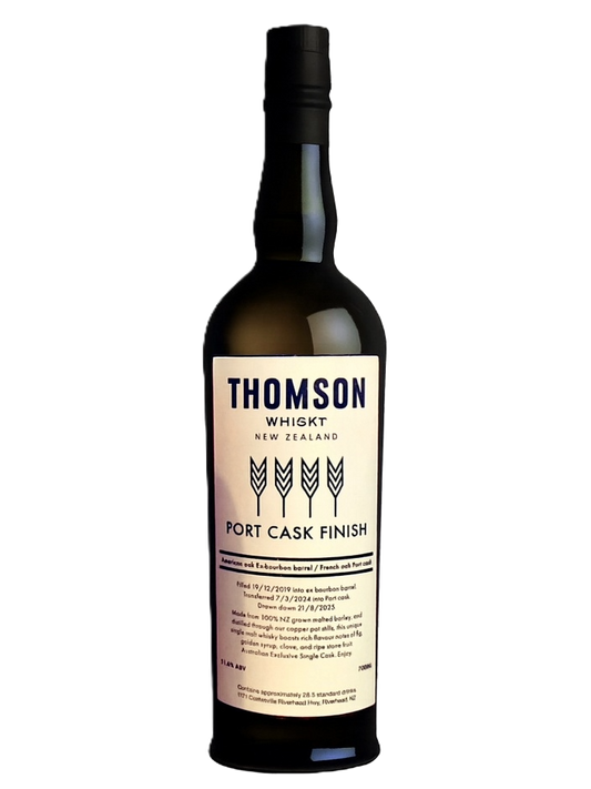 Thomson Port Cask Finish Australian Exclusive Single Cask New Zealand Single Malt Whisky