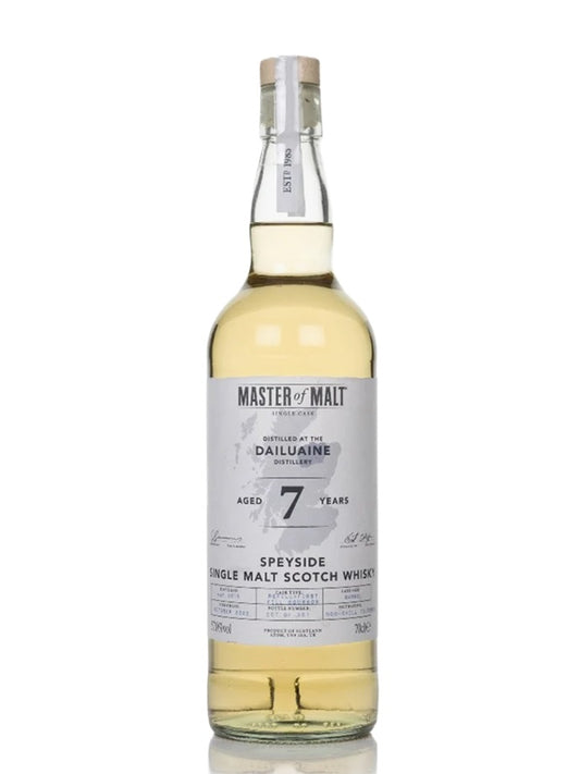 Master of Malt 2015 Dailuaine 7 Year Old Bourbon Barrel Single Cask Single Malt Scotch Whisky