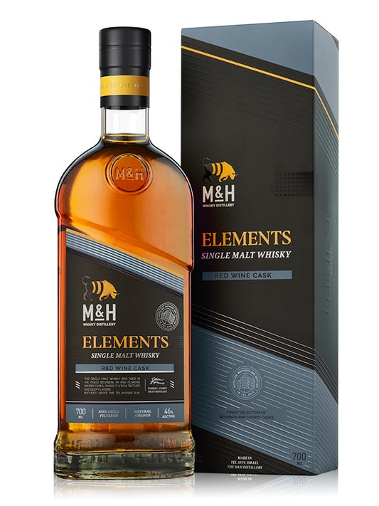 M&H Elements Red Wine Cask Israeli Single Malt Whisky